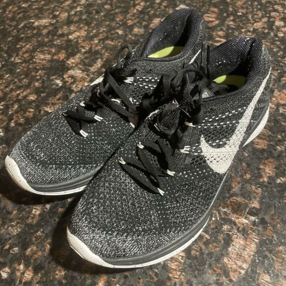 Nike Flyknit 3 Womens Running Shoes Size 8 Oreo Lightweight Athletic‎ Sneakers
